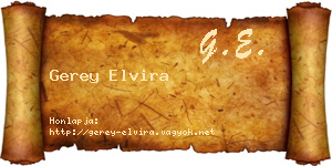 Gerey Elvira névjegykártya